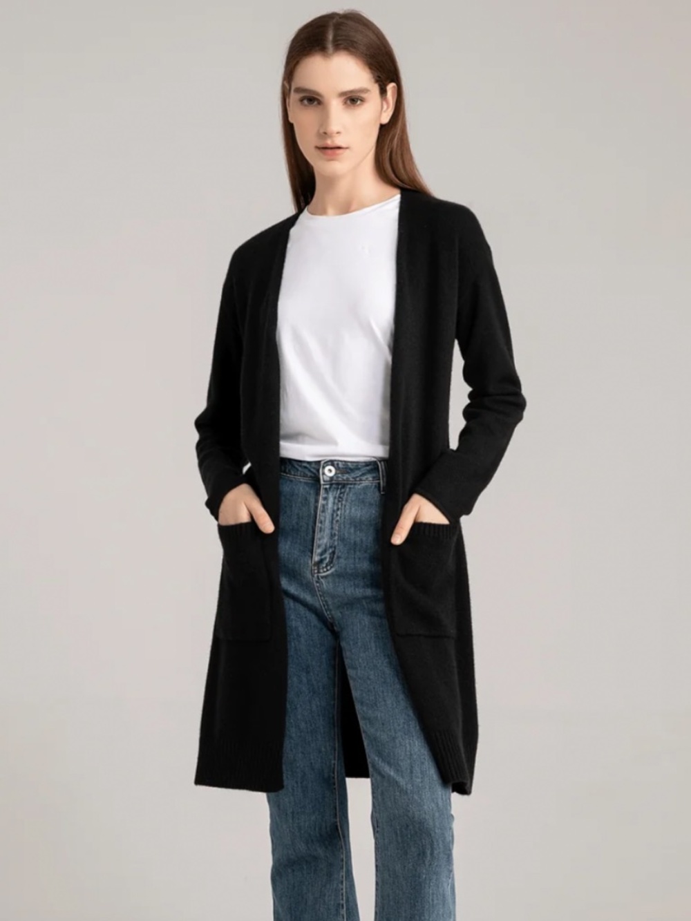 State Cashmere Long Cashmere Cardigan Size Small